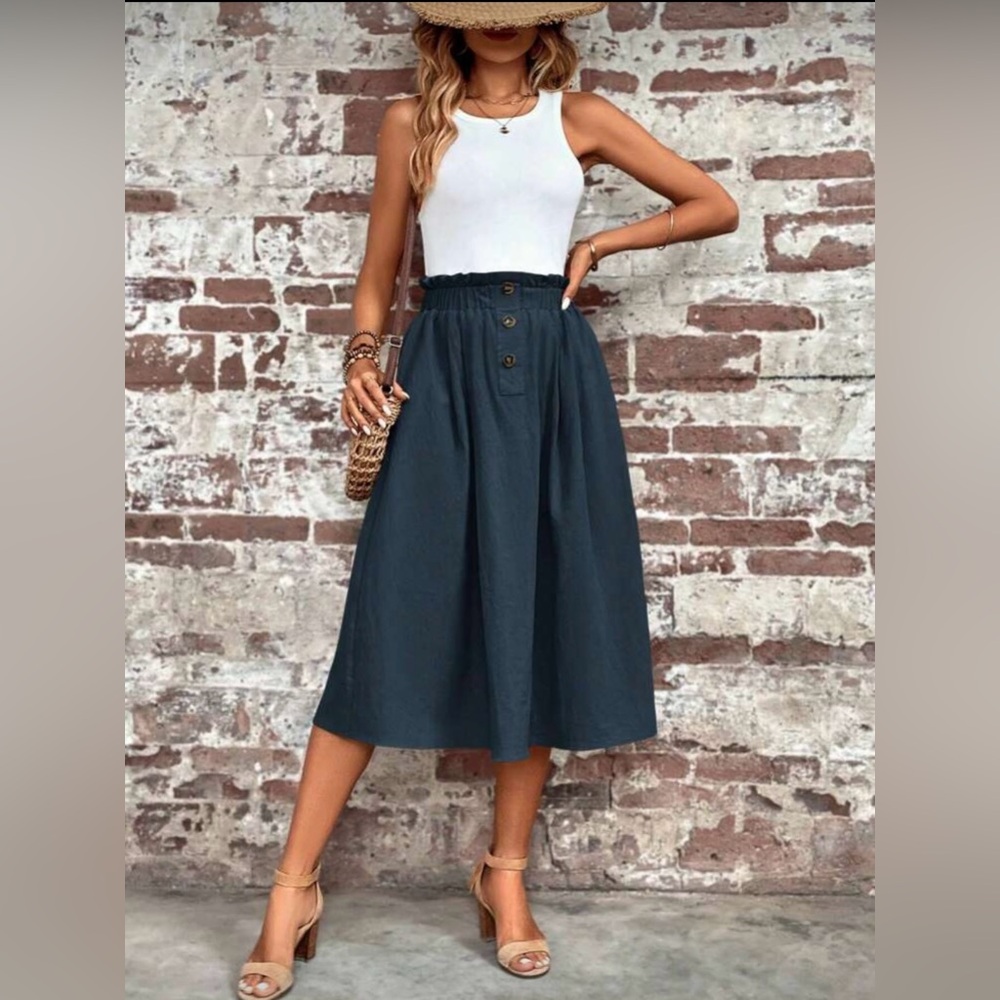 SHEIN | Paperbag Waist Skirt